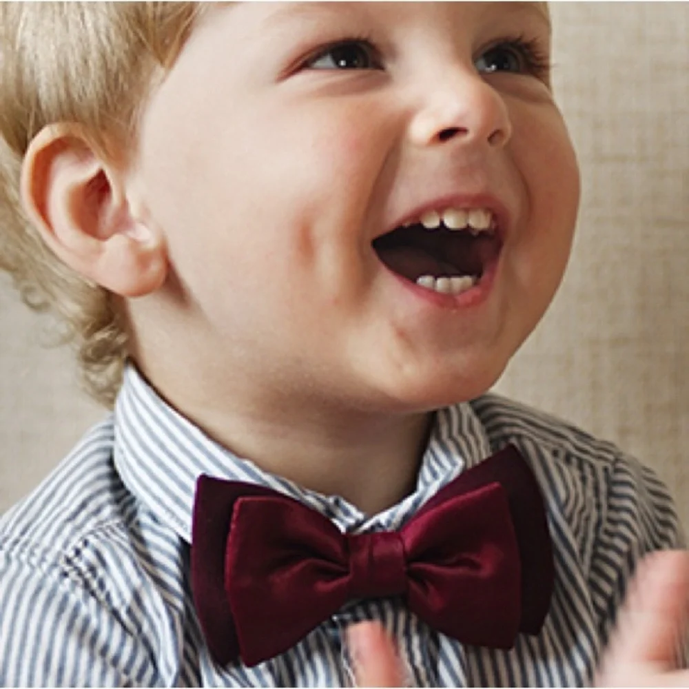 Festive Blue Santa Bow Tie for Kids